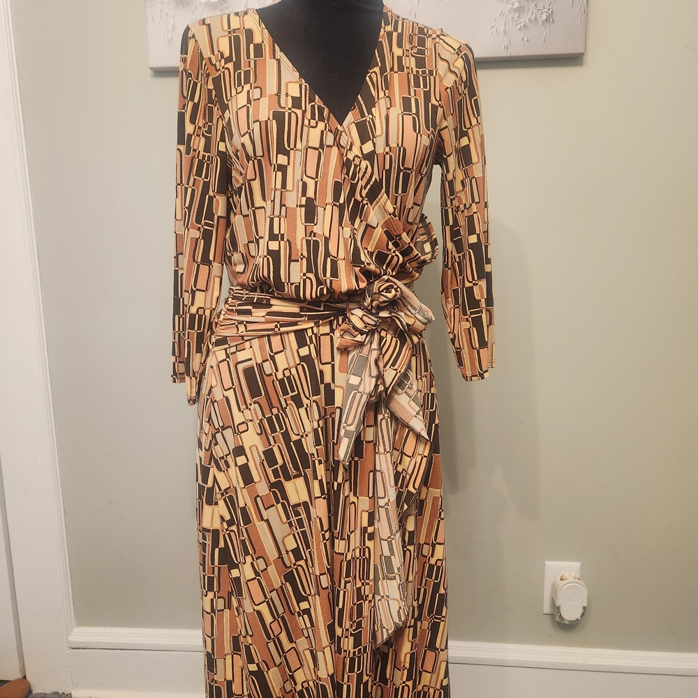 ALL ACCESS Abstract Pattern Long Sleeve Dress